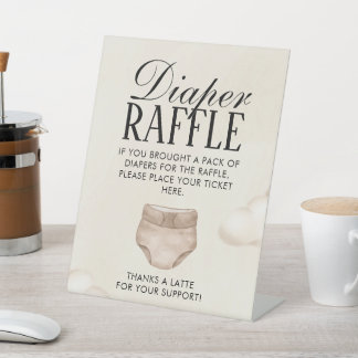 Diaper Raffle Sign Baby Braut Baby Dusche Sockelschild