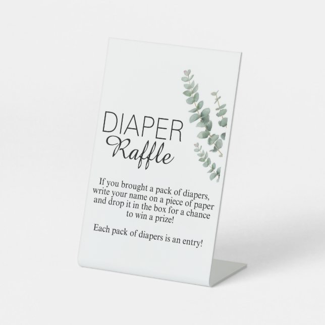 Diaper Raffle Sign Sockelschild (Vorderseite)