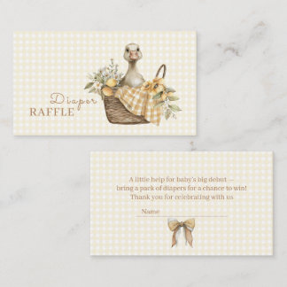Diaper Raffle Silly Goose Lemon Watercolor  Begleitkarte