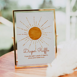 Diaper Raffle Sunshine Baby Dusche Poster