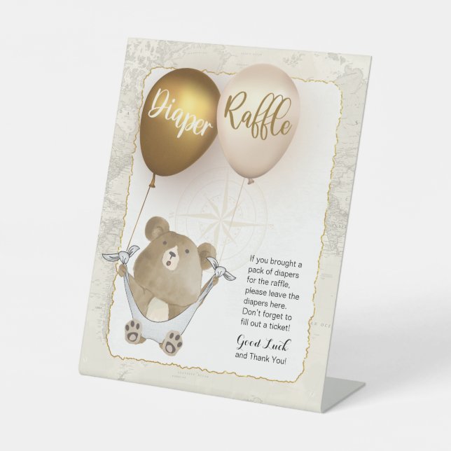Diaper Raffle Tabletop-Zeichen Sockelschild (Vorderseite)