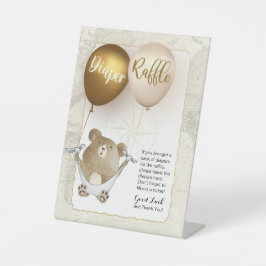 Diaper Raffle Tabletop-Zeichen Sockelschild