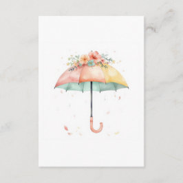 Diaper Raffle Ticket Spring Floral Umbrella Insert