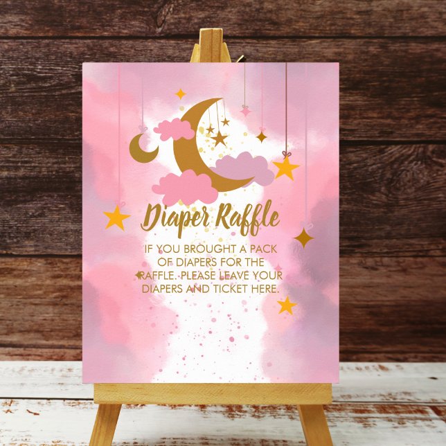 Diaper Raffle Twinkle Twinkle Little Star Pink Poster (Von Creator hochgeladen)