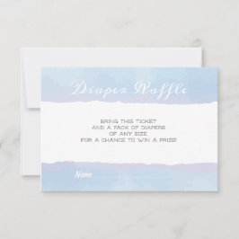 DIAPER RAFFLE Watercolor Diaper Umschließung Einladung