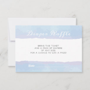 DIAPER RAFFLE Watercolor Diaper Umschließung Einladung