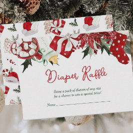 Diaper Raffle Weihnachtsdusche Begleitkarte