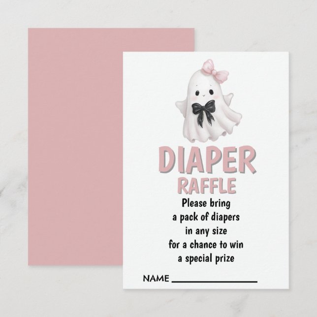 Diaper Raffle Whimsy mit hauntümlich Niedlicher Dr Begleitkarte (Vorne/Hinten)