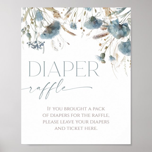 Diaper Tombola signiert rohe staubige blaue Wildbl Poster (Vorne)