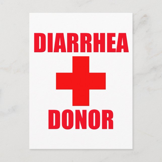 Diarrhoe Donor Postkarte (Vorderseite)