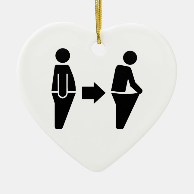 Diät, die Gewicht löst Keramik Ornament (Vorne)