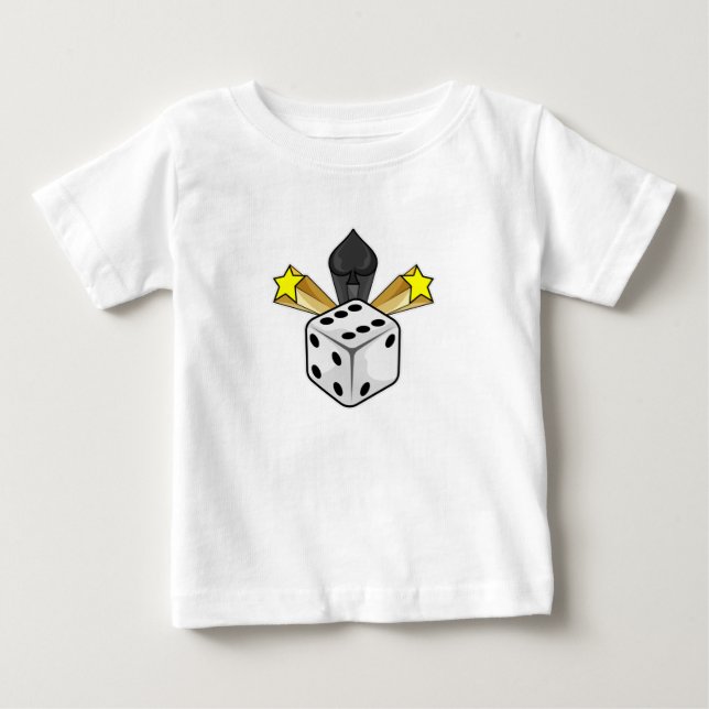 Diät im Poker mit Spades & Stars Baby T-shirt (Vorderseite)