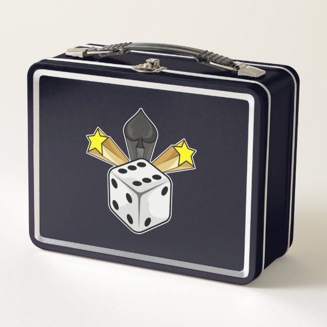 Diät im Poker mit Spades & Stars Metall Brotdose (Vorderseite)