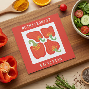 Diätassistent, Ernährungswissenschaftler Quadratische Visitenkarte