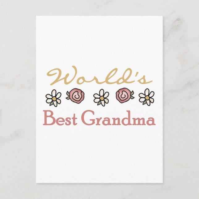 Diäten und Rose Weltbestes Grandma Postkarte (Vorderseite)