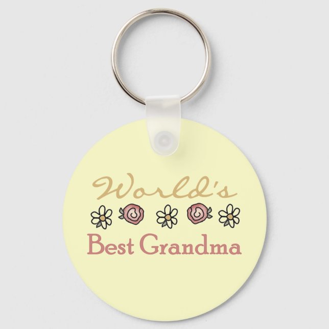 Diäten und Rose Weltbestes Grandma Schlüsselanhänger (Vorderseite)