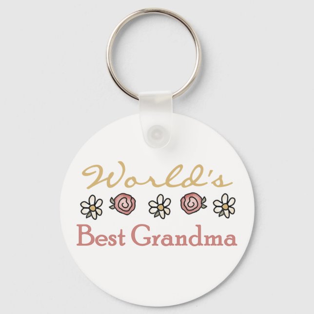 Diäten und Rose Weltbestes Grandma Schlüsselanhänger (Vorderseite)