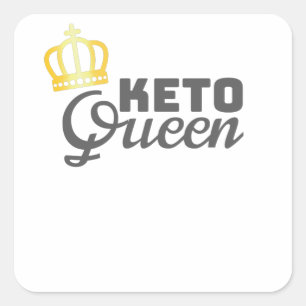 Diätengeschenk für Frauen mit niedrigem Teppich Quadratischer Aufkleber