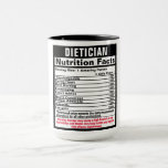 Diätetiker Funny Gift Tasse<br><div class="desc">Passen Sie diese lustigen Ernährungsfakten an, um ein Geschenk zu machen, das sie schätzen werden. Ideal für jeden Beruf oder jede Spezialität.RXMugs - Genau das, was der Arzt bestellt hat! Kaufen Sie heute eins, fühlen Sie sich großartig morgen. zazzle.com/RXMugs Entwürfe von Amelia Carrie</div>