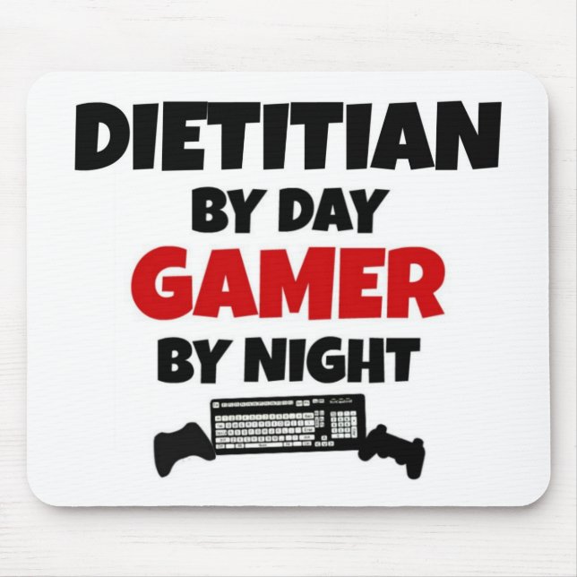Diätetiker von Day Gamer by Night Mousepad (Vorne)