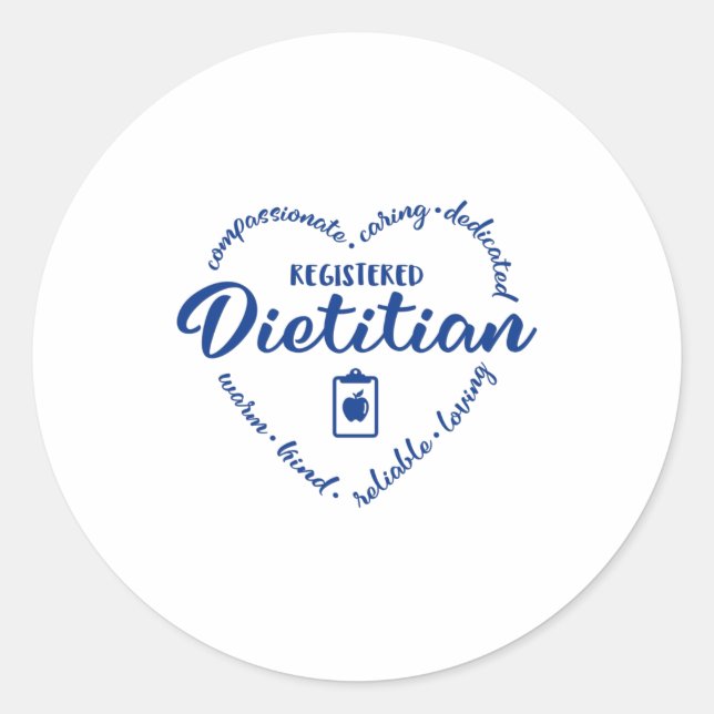 Diätetische Quadratzoll, Diätetikerdesign Runder Aufkleber (Vorderseite)