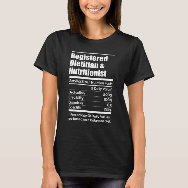 Diätetische und Ernährungswissenschaftler T-Shirt (Vorderseite)