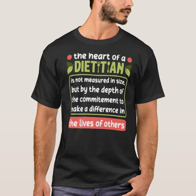 Diätetisches Sprichwort Eingetragene Diätitianwert T-Shirt (Vorderseite)