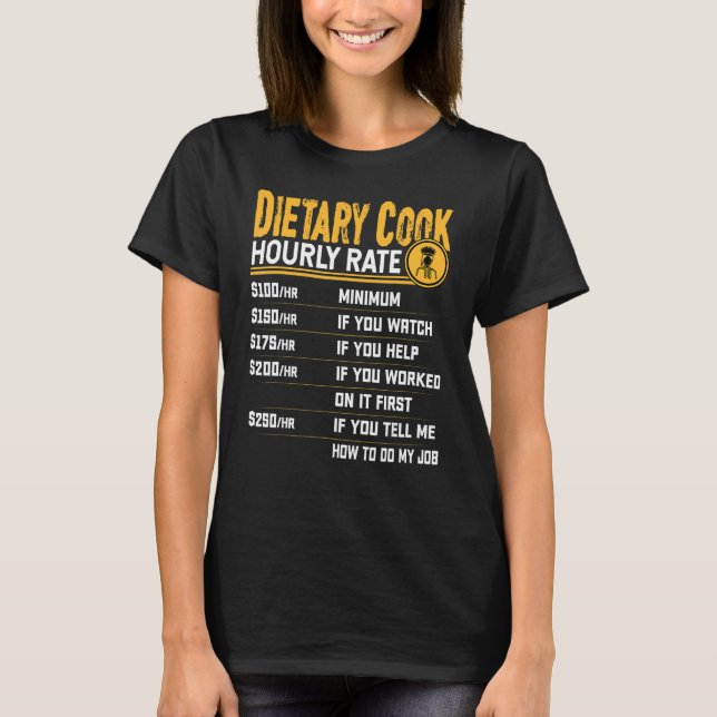 Diätkoch Stundenlohn Diätkoch Koch Koch T-Shirt (Vorderseite)