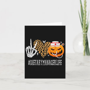 Diätmanager Peace Liebe Pumpkin Funny Halloween Karte