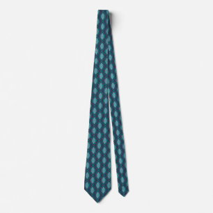 Diatom Ogee Pattern Blue Neck Tie Krawatte