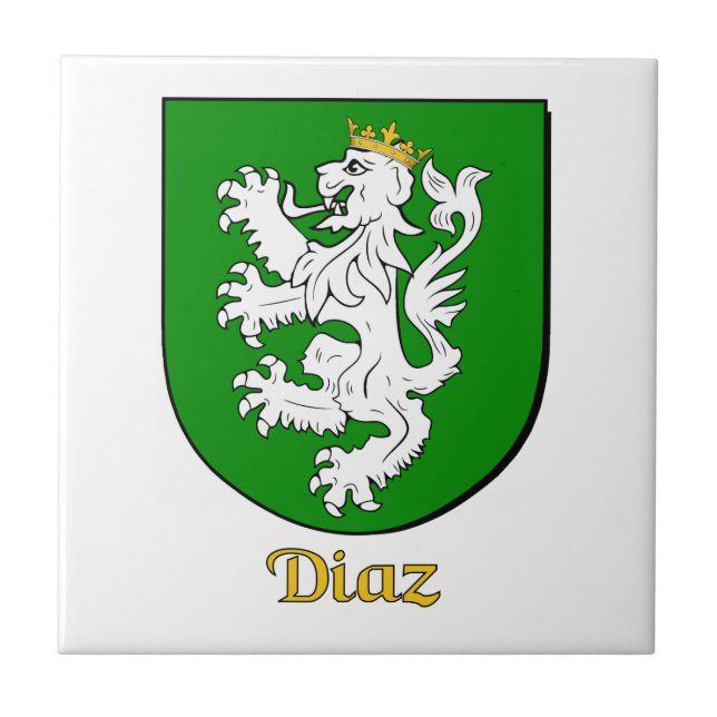 Diaz-Familienschild Fliese (Vorderseite)