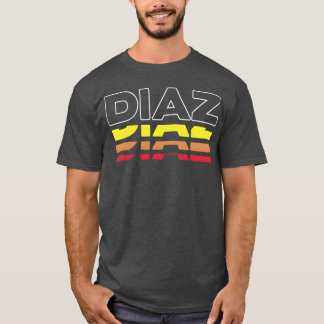 Diaz Vorname Lustig Vintage Sonnenuntergang Diaz v T-Shirt
