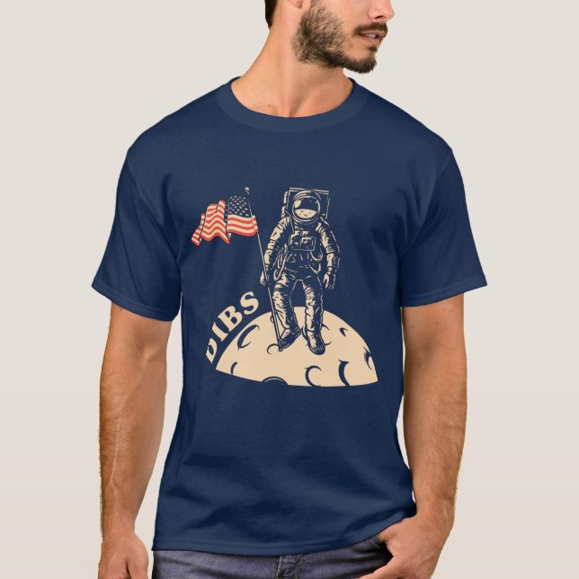 Dibs Man in Moon Mens T - Shirt (Vorderseite)