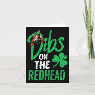 Dibs on Redhead Men St Patricks Day Karte