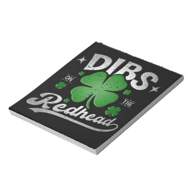 Dibs on the Redhead Funny St Patrick's Day Notizblock (Rotiert)