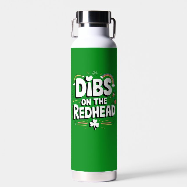 Dibs on the Redhead Funny St Patrick's Day Trinkflasche (Vorne)
