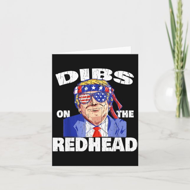 Dibs On The Redhead Shirt Funny St Patricks Day Pr Karte (Vorderseite)