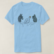 Dibs & Parrot mit einer Spirituosenflasche T-Shirt