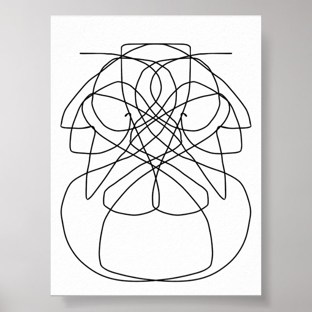 Dibujo de arte de líneas abstractas poster (Vorne)