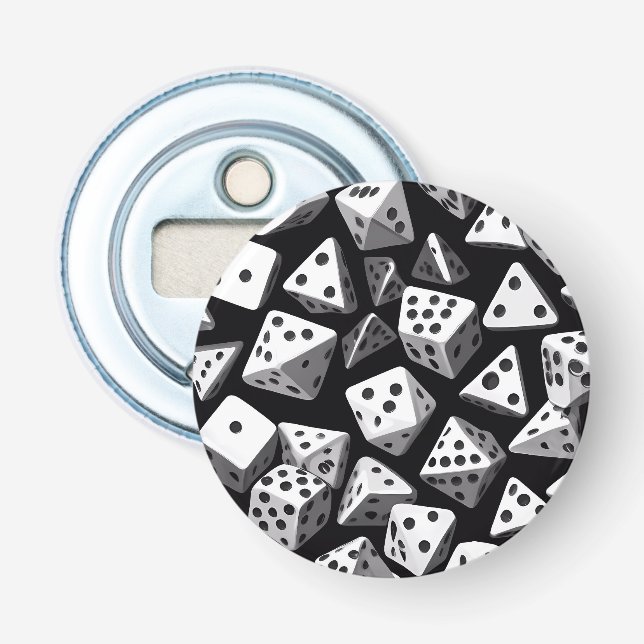 Dice Delight: Eine geometrische Kaskade Flaschenöffner (Vorderseite)