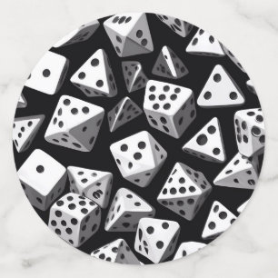 Dice Delight: Eine geometrische Kaskade Konfetti