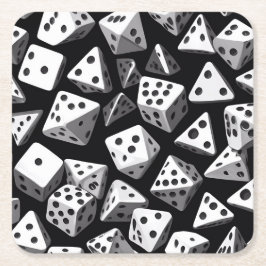 Dice Delight: Eine geometrische Kaskade Rechteckiger Pappuntersetzer