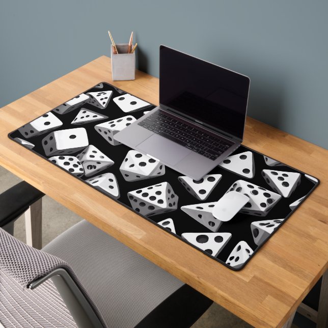 Dice Delight: Eine geometrische Kaskade Schreibtischunterlage (Büro 2)