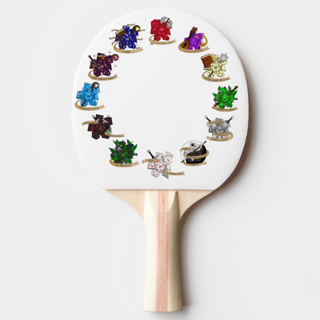 Dice-Designs für Dungeons und Dragons Tischtennis Schläger (Vorderseite)
