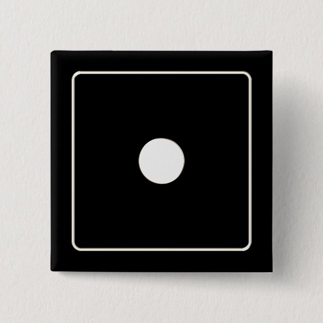 DICE Nummer der Pips weiß 1 + Ihr Backgr. Button (Vorderseite)