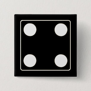 DICE Nummer der Pips weiß 4 + Ihr Backgr. Button