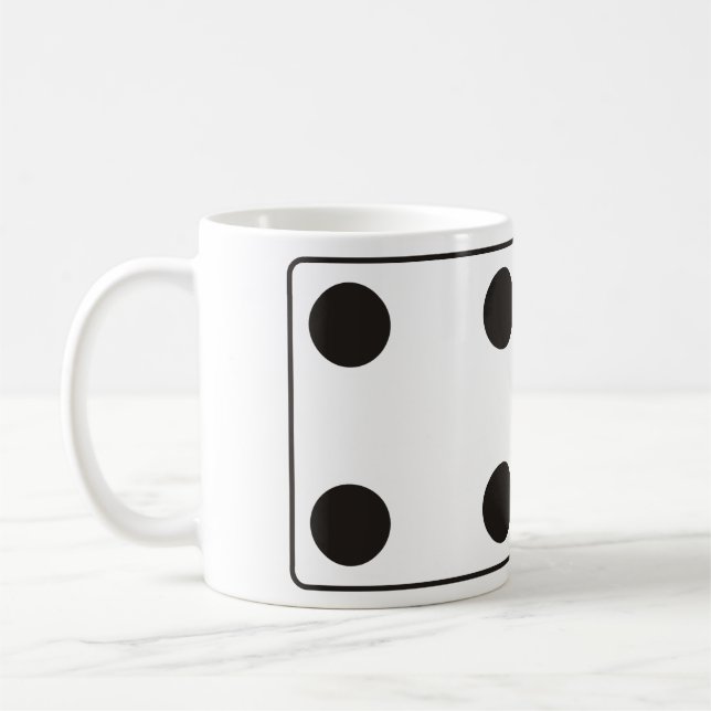 DICE-Nummern 4 und 3 + Ihre Ideen Kaffeetasse (Links)