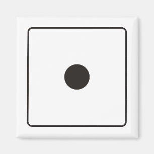 DICE-Nummern der Pips 1 + Ihr Backgr. Magnet