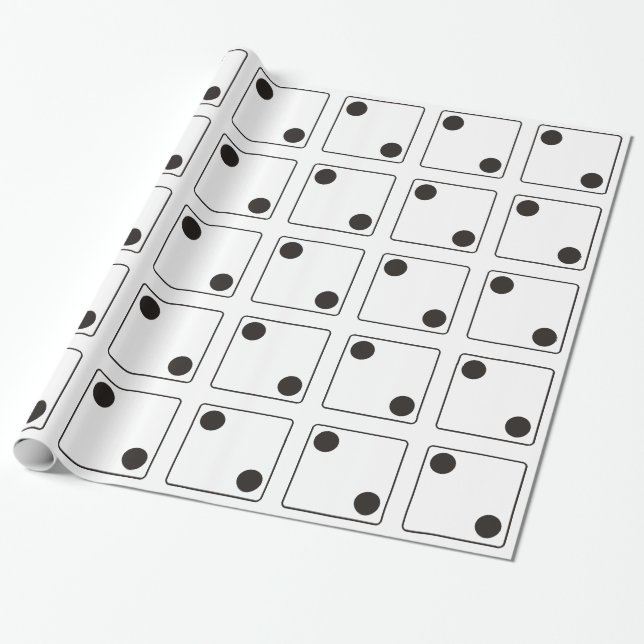 DICE-Nummern der Pips 2 + Ihr Backgr. Geschenkpapier (Ungerollt)