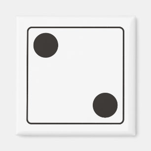 DICE-Nummern der Pips 2 + Ihr Backgr. Magnet